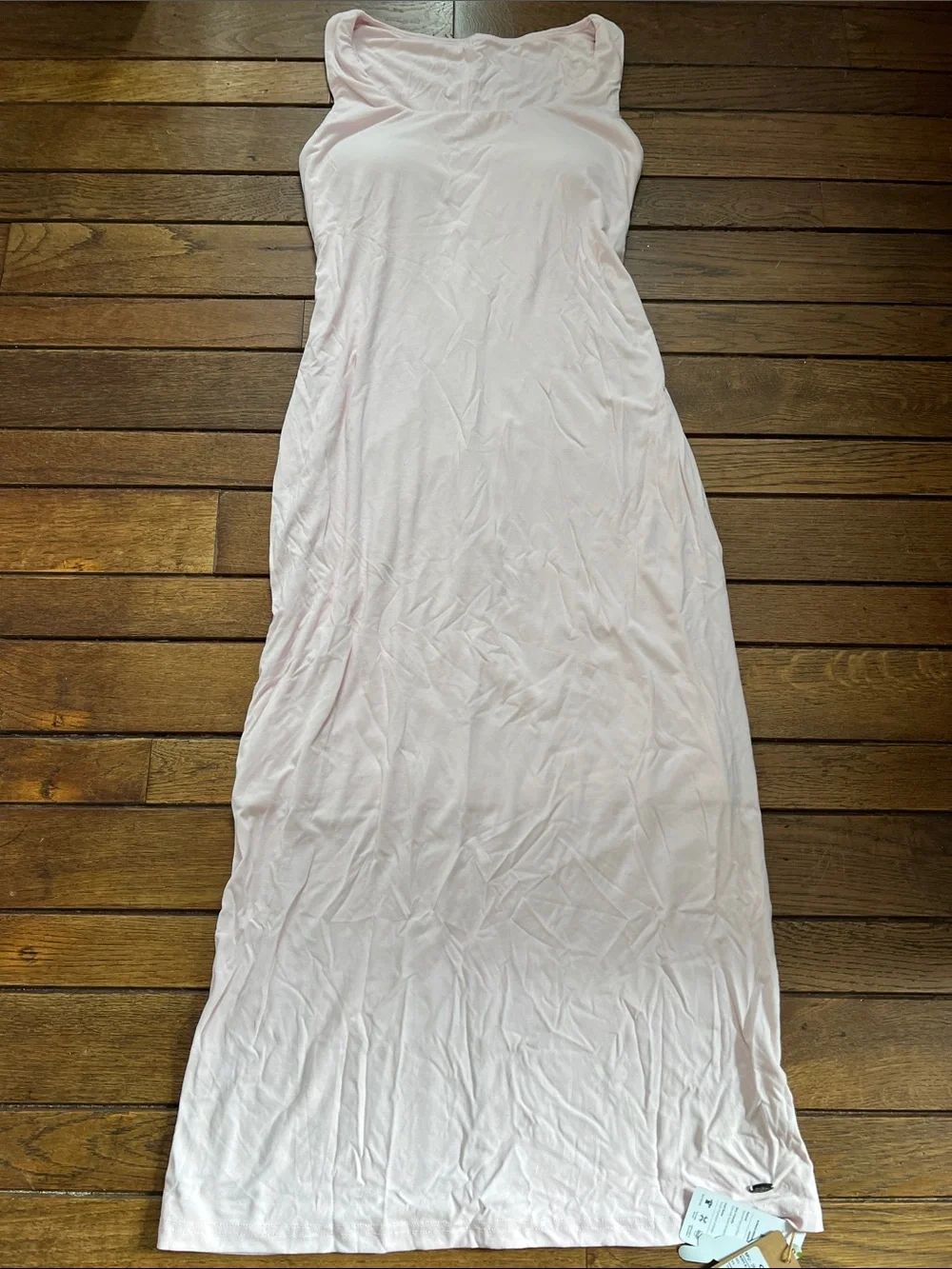 OGL Light Pink Square Neck Sleeveless Midi Bra Dress Size Small NWT